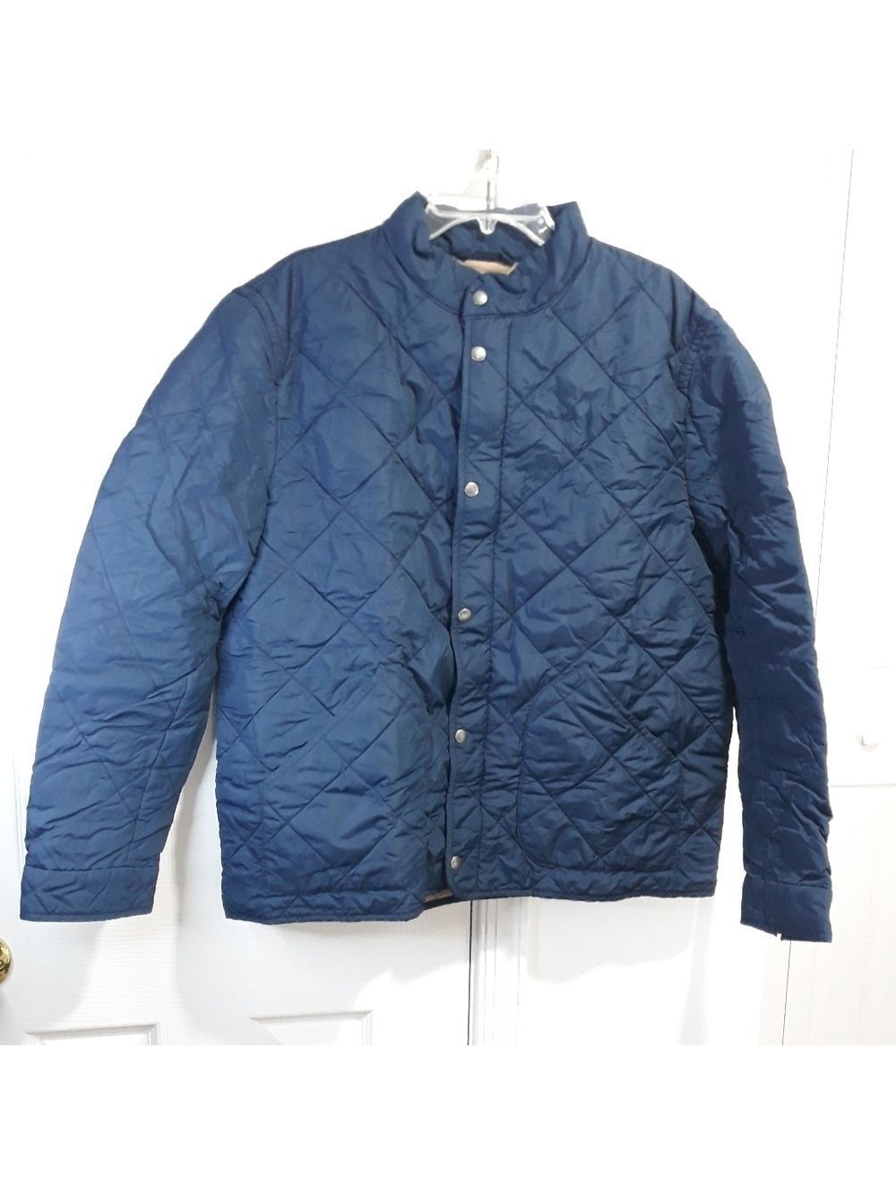 J.Crew Authentic Outewear New York Quilted Blue Jacket Lightweight Size XL